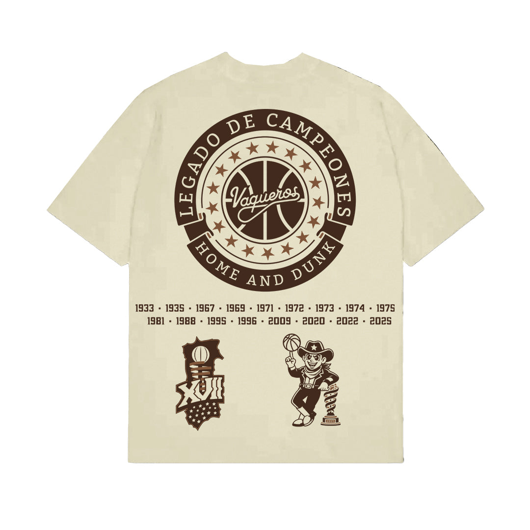 Legado de Campeones Tee — Cream / Brown